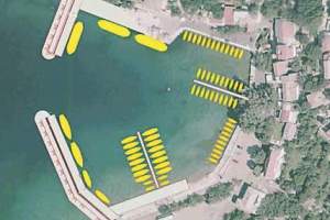 grafička projekcija buduće rekonstrukcije ribarske luke u Klenovici
